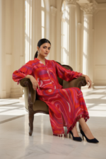 Cucci - Silk Marmo Print Kaftan - Image 3