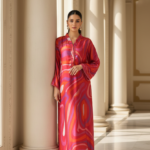 Cucci - Silk Marmo Print Kaftan