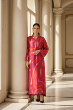 Cucci - Silk Marmo Print Kaftan