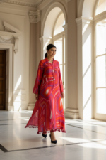 Cucci - Silk Marmo Print Kaftan - Image 2