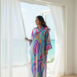 Dyan Silk Big Swirl Kaftan