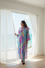 Dyan Silk Big Swirl Kaftan