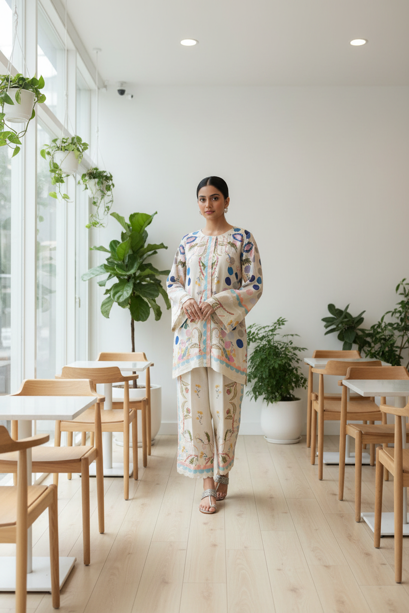 korean-bsy-co-ord-set-standing-by-window Korean BSY Co-Ord Set - Image 1