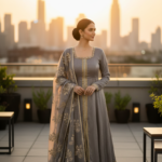 Silver Dusk – Embellished 3 Piece Ensemble